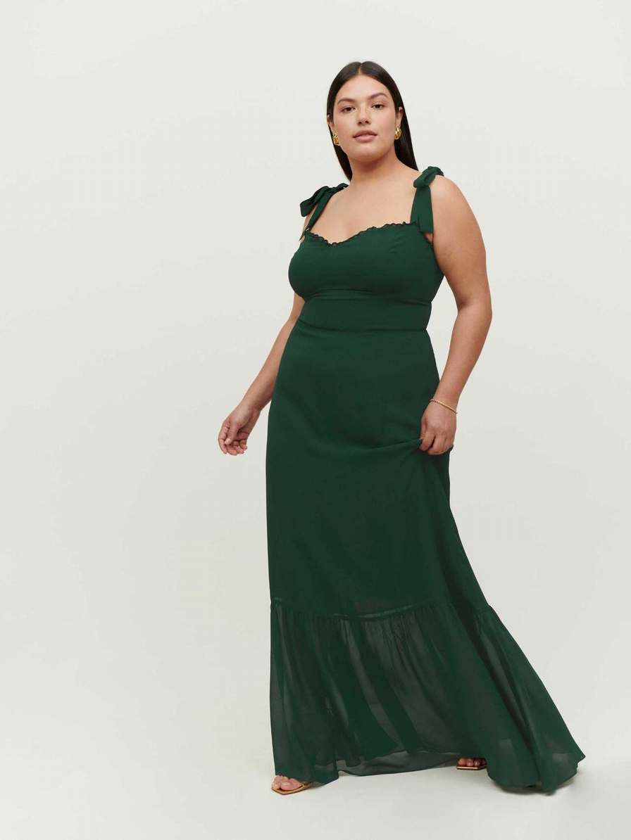 Black Green Reformation Jasen Es Women\'s Dress | UK-671053