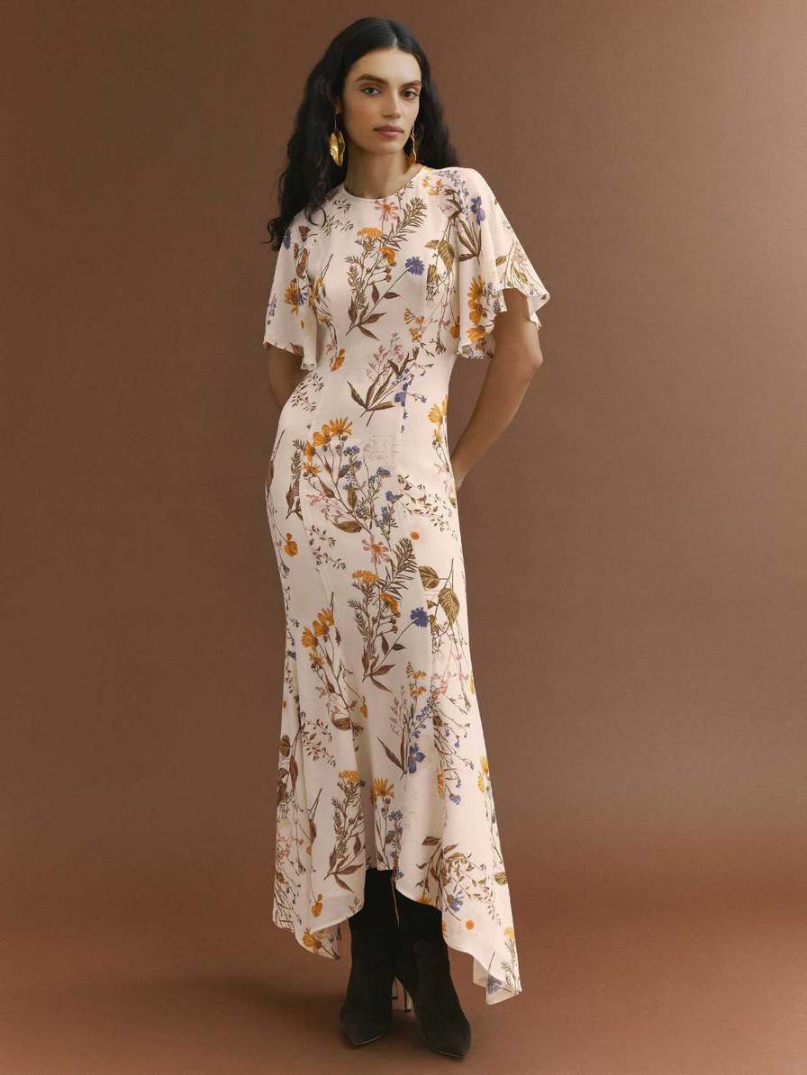 Flower Reformation Carletta Women's Dress | UK-7428305